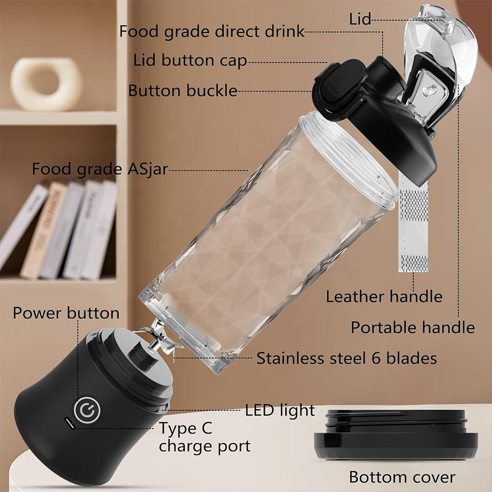 Portable USB rechargeable Blender and ice crusher