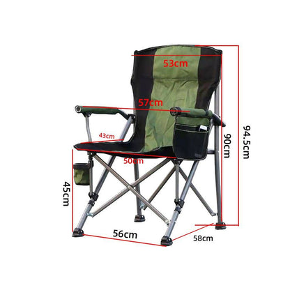 Heavy-Duty Lumbar High Back Portable Folding Chair