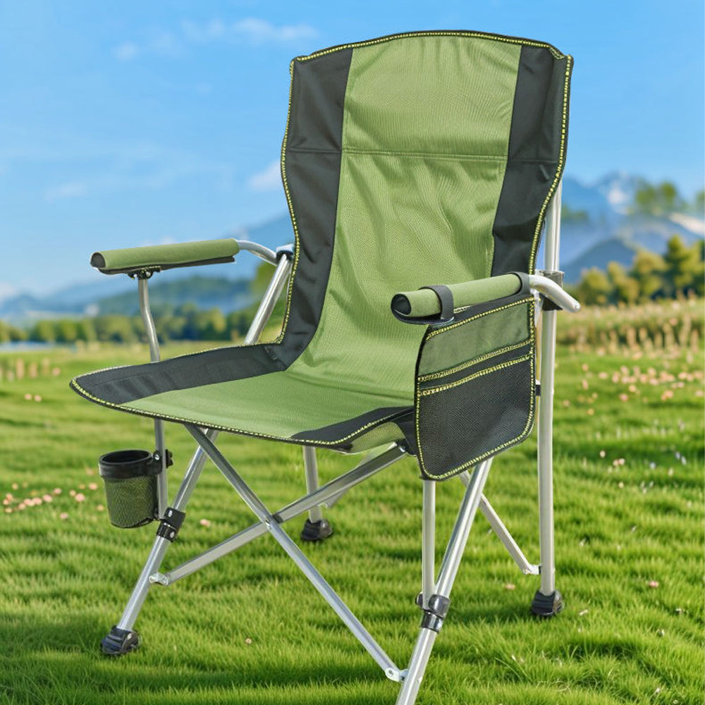 Heavy-Duty Lumbar High Back Portable Folding Chair